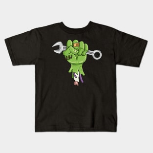 Funny Mechanics Zombie Hand Halloween Kids T-Shirt